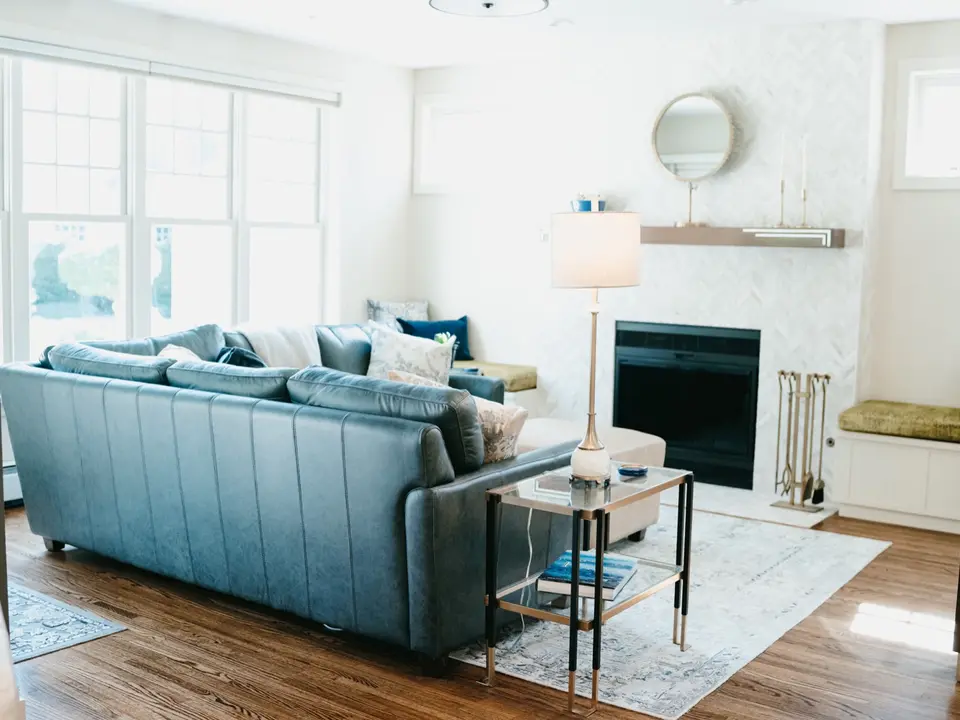 Luxury whole-home remodel living room by North Haven Design Build